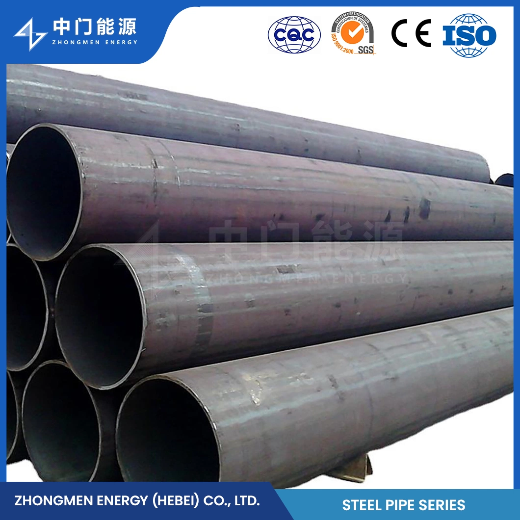 Zhongmen Energy Automatic Welding Straight Seam Steel Pipes China ERW Steel Tube Welded Scrap Pipe Supplier Q345b S420nl 16mnr Material Straight Pipe Fitting