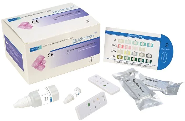 SingClean Alta sensibilidad Resultado temprano reacción enzimática química seca bacteriana Kits de pruebas de vaginosis para infección vaginal