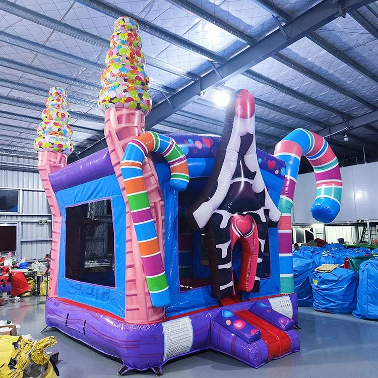 Kommerzielle Kinder Schloss Candy Rush Zucker Aufblasbare Bounce Haus für Verkauf