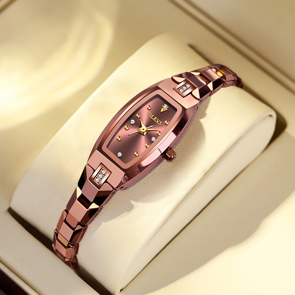 Wholesale/Supplier Olevs Quality Lady Wristwatch Gold Tungsten Steel Women Gift Watch