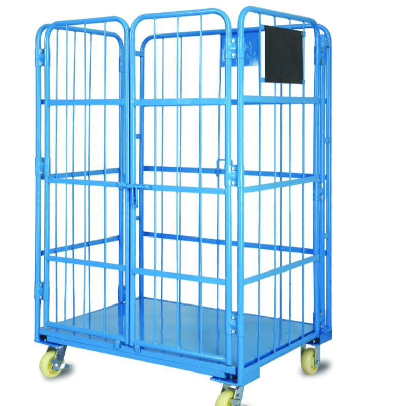 Wire Mesh Folding Security Cargo Warehouse Storage Roll Cage Containers