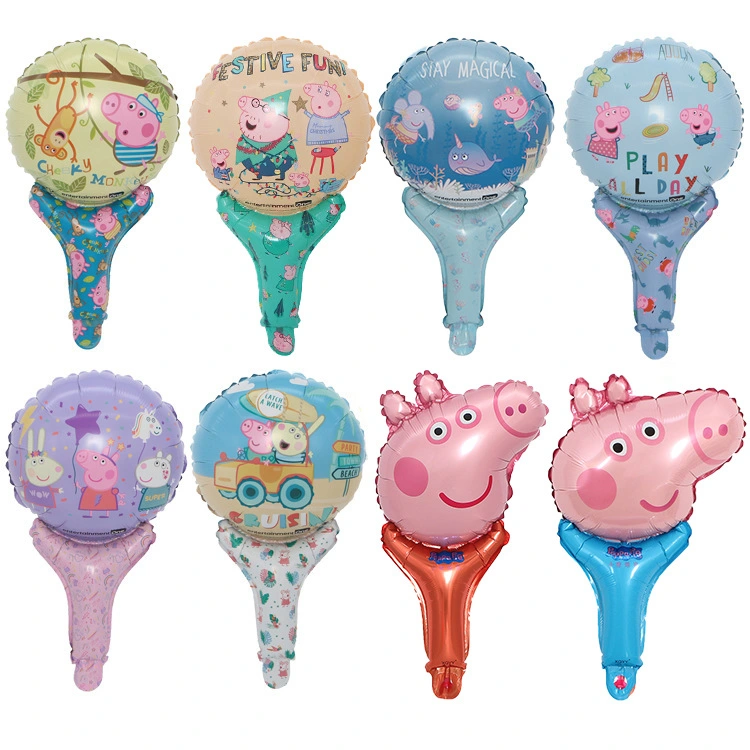 Gift Handheld Stick Cartoon Aluminum Film Balloon Children's Toy Balloon Stick