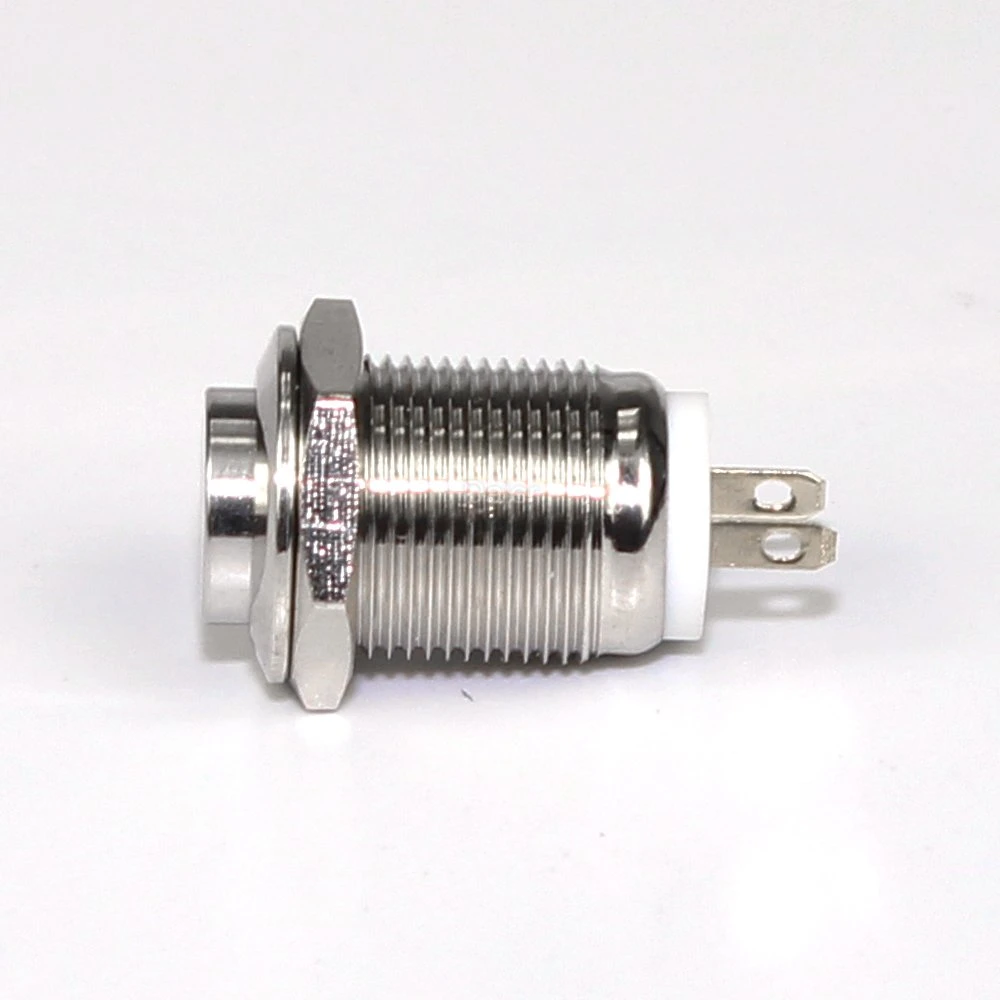 12mm 2pin Momentary Stainless Steel Metal Push Button Switch