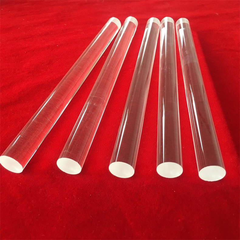 Customized High Purity Transparent Temperature Resistance Good Light Transmittance Quartz Glass Rod