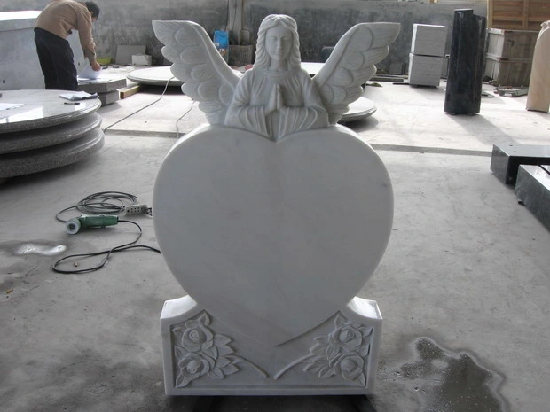 Angel Wings pierre tombale de granit naturel objet tombstone American Style