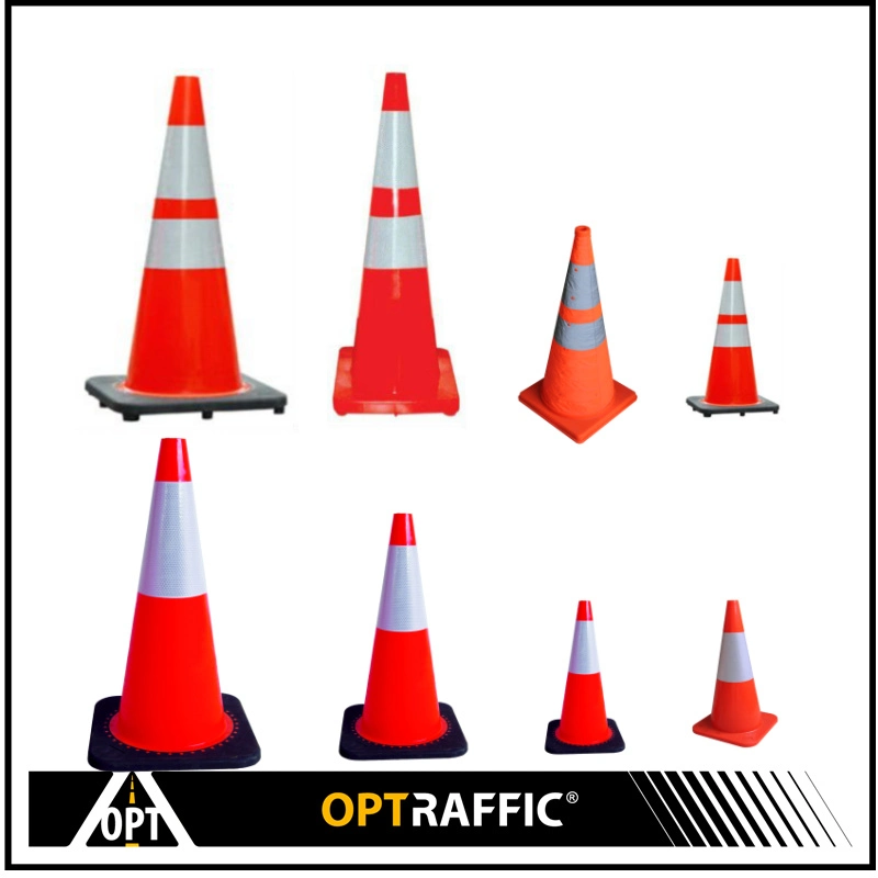 Australian Orange Colored Heavy PVC Road Safety Traffic Reflective Safety Cones