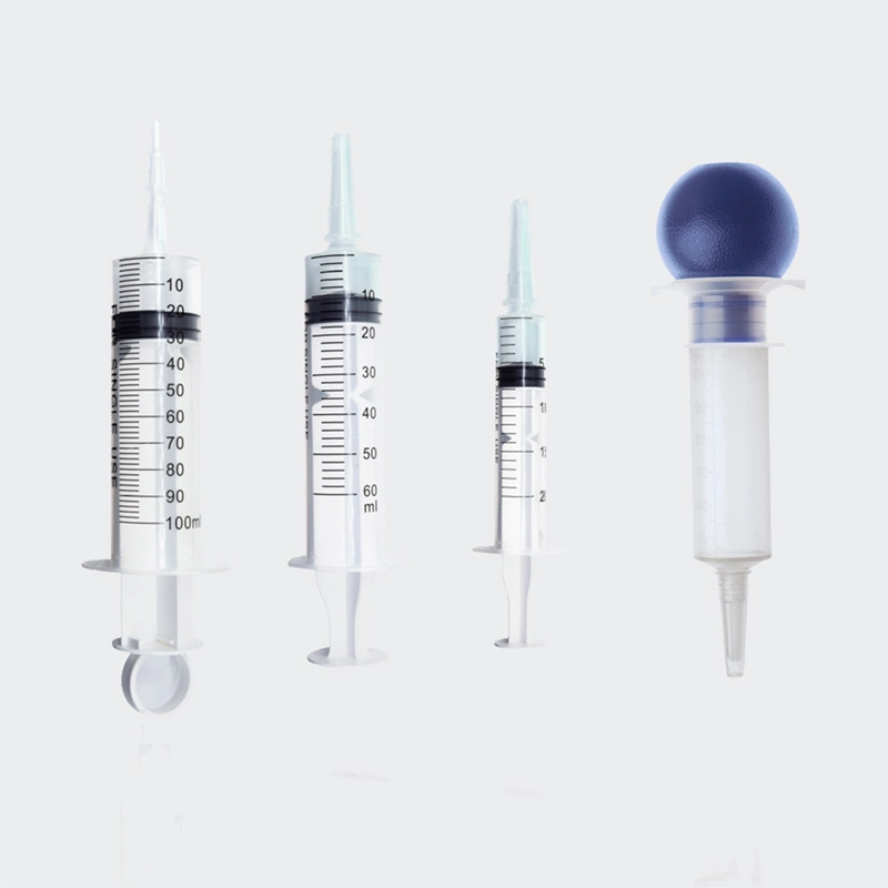 Disposable Bulb Pusher Medical Syringe for Irrigation and Feeding