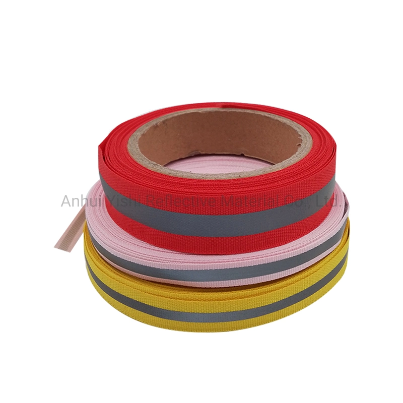 Red Reflective Polypropylene Webbing Straps for Uniforms/Shoes/Backpack