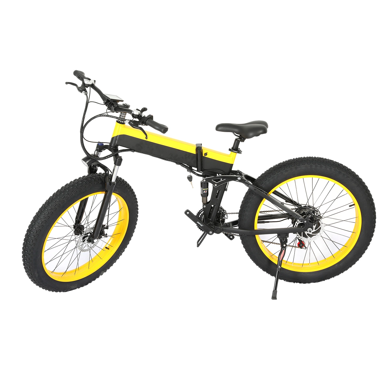 26inch Light Folding Bike Electric City Bicycle Electric Mountain Bike Vehicle Bicycle with 500W Brushless Motor 36V 7.8ah Battery LCD Displayer Dirt Bike