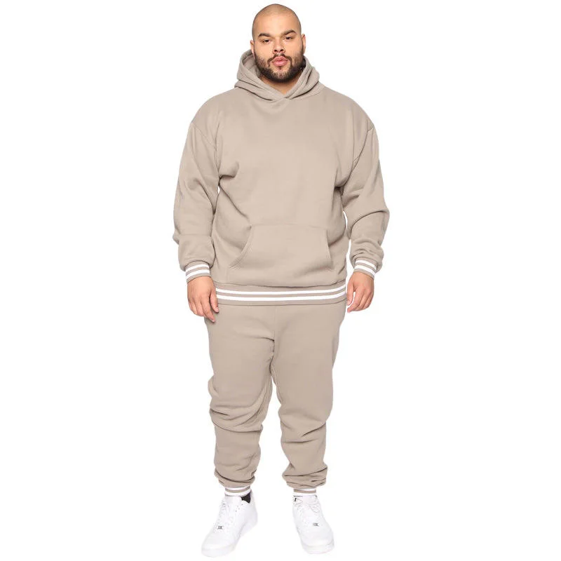 Wholesale/Supplier Sweatpants French Terry Fleece Hoodie Set for Men Custom Oversize 100% Cotton 2 Piece Jogger Set Plus Size Men's Tracksuit