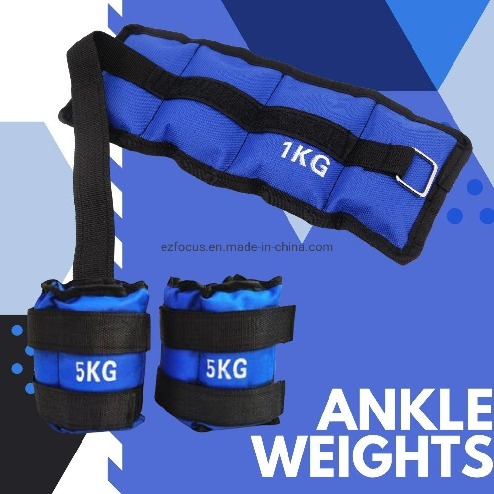 2 PCS Ankle Weights Leg Wrist Sand Bag Weights Strap Resistance Strength Training Equipment for Gym Fitness Yoga Running Wyz14463