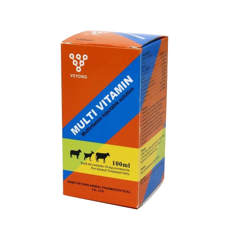 GMP Vertificated Factory Supply Multivitamin Injection (50ml/100ml) for Animal Use