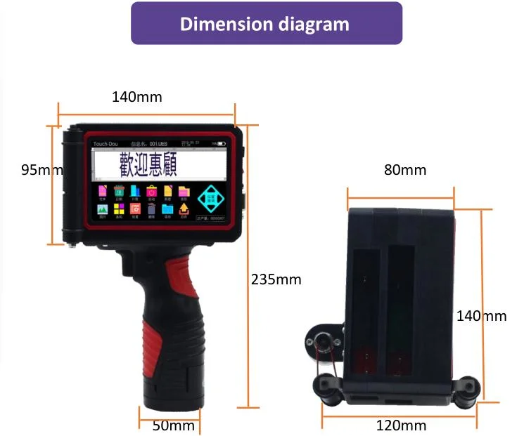 High Resolution Ink Jet Mobile CE, SGS Mini Thermal Inkjet Printer