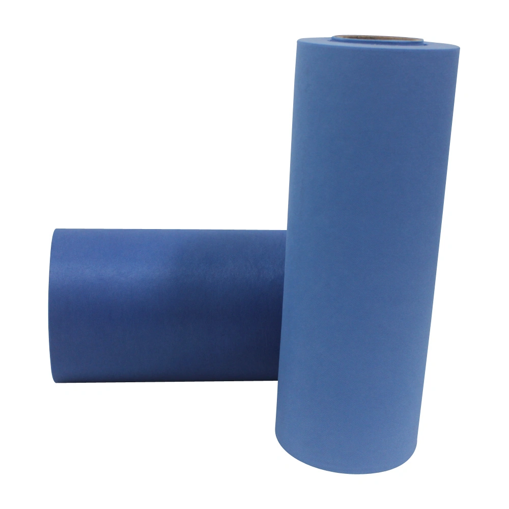 Medical Grade Spunbond Non Woven Fabric Blue SMS 50g Anti-Static Anitary Products Making