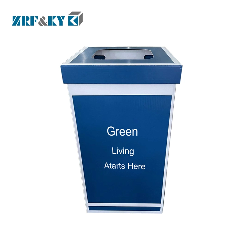 Custom Eco-Friendly Recyclable Corrugated Paper Trash Cans Garbage Trash Waste Bin