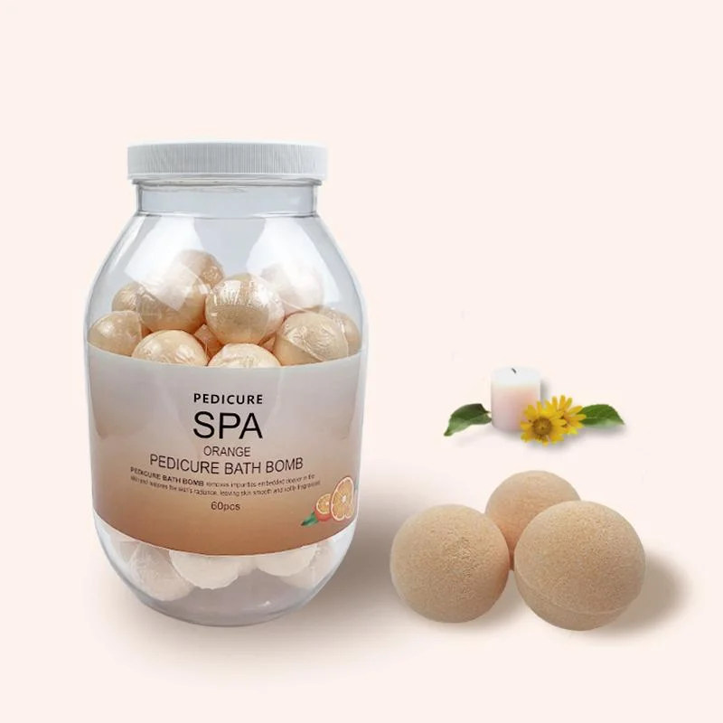 Hot Selling 60PCS/Jar Organic SPA Bath Bombs 30g Bath Fizzer for Pedicure 240PCS/Case