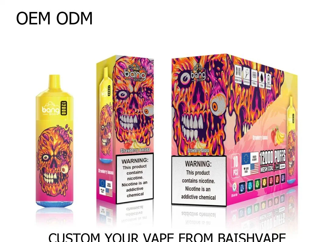 A medida Zbood Ti 7000 BC5000 Bobina de malla electrónica IGBT Cig Bang Box 12K 12000 Puff Vape desechables