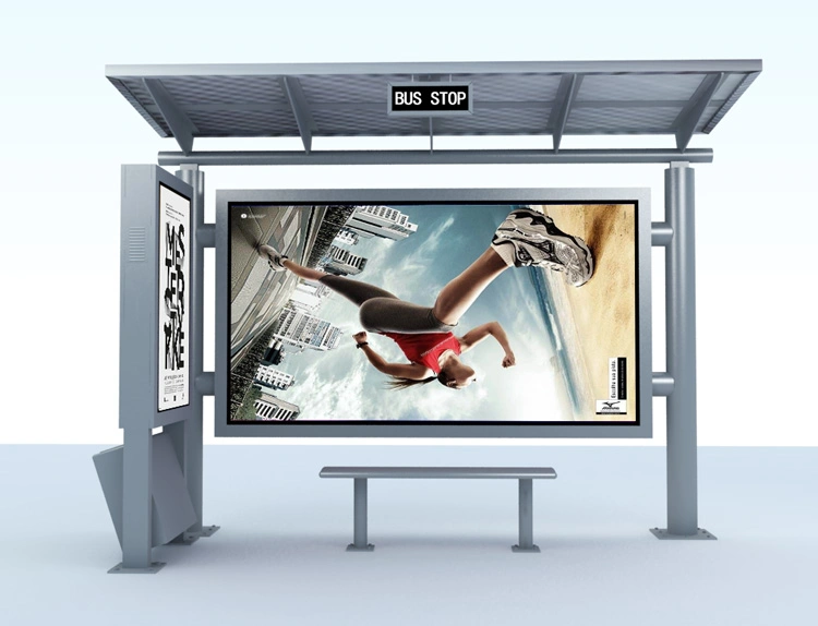 Aluminum Scrolling Advertising Boardbus Shelter Stop