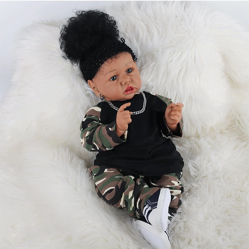 23-дюймовые Reborn Dolls Silicone Soft Realistic Princess Girl Baby Кукла