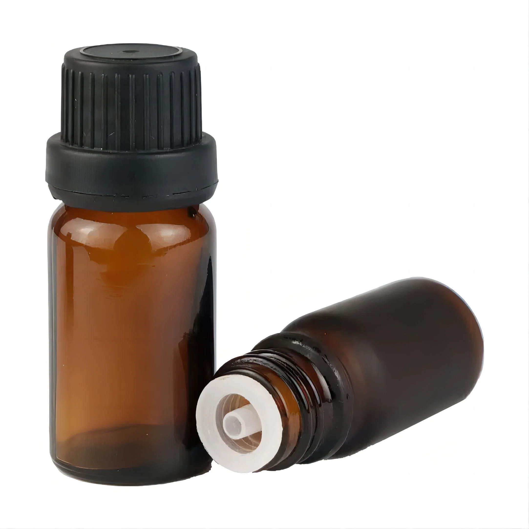 Bouchon à vis 10ml liquide brun des bouteilles en verre essentiellement huile essentielle