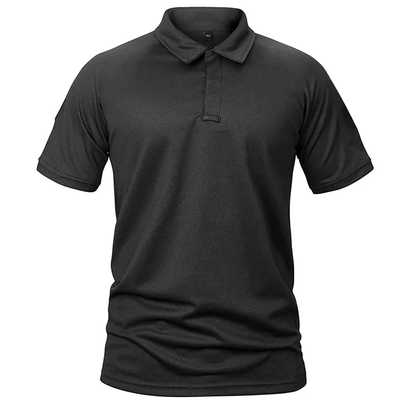 Breathable Sweat Wicking 100% Polyester Polo Relaxed Standard Fit Performance Mens Golf Polo Shirt