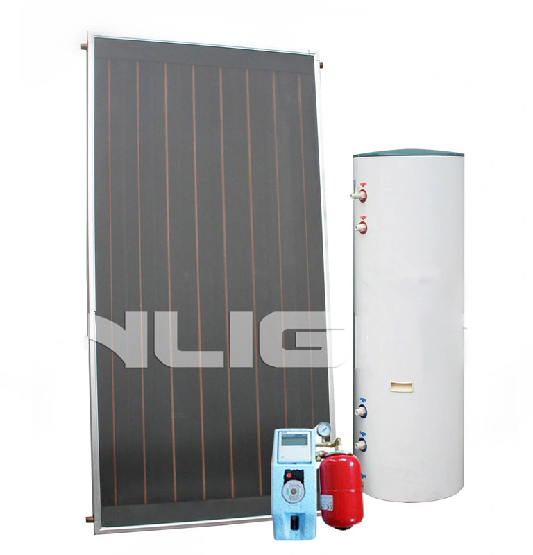 Split Flat Panel Pressurized Solar Collector with Tank