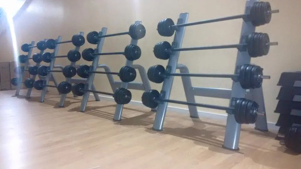 Barbell Rack comercial fijado Barbell gratis entrenamiento con pesas