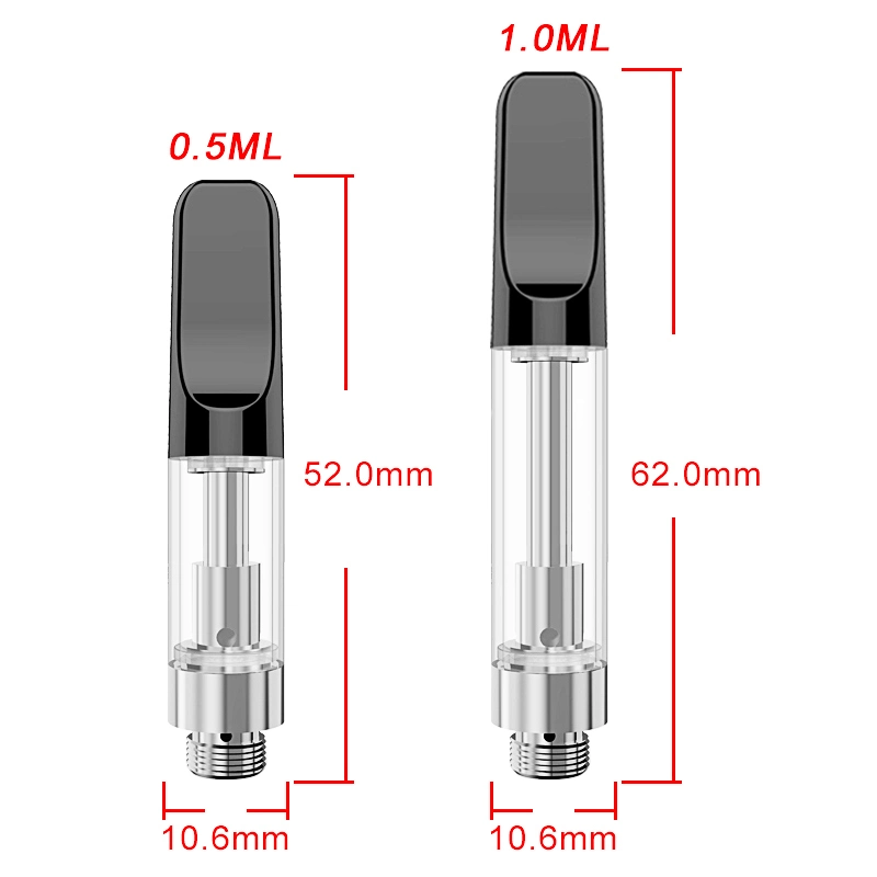 Стекло бака испаритель 0.3ml/0.5ml/1.0ml видны пустые 510 Thread Одноразовый картридж Vape для толстых масла