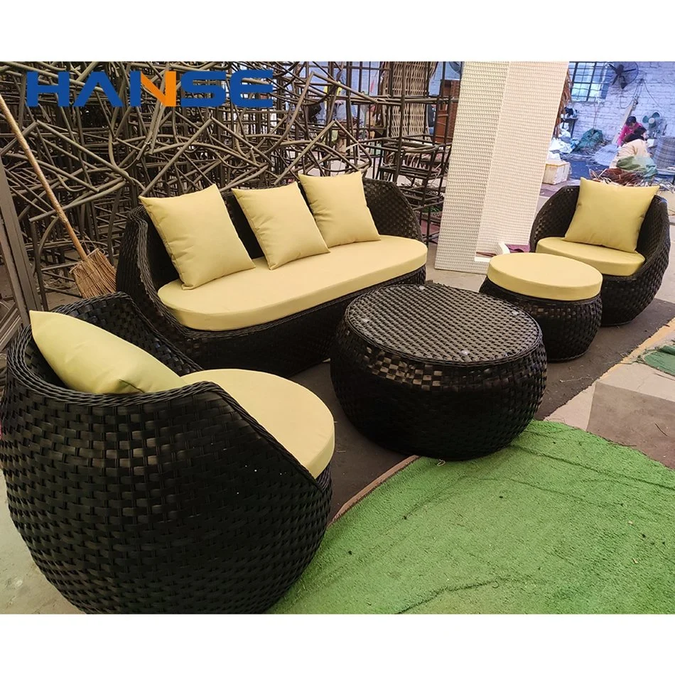 Hotel Terrace Leisure Outdoor Furniture Corner Sofa Set Rattan Rattan Garden Sofa