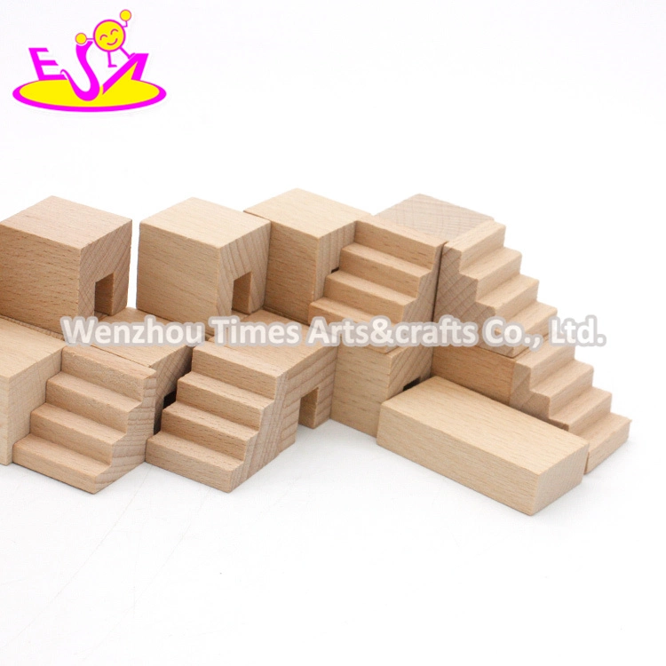 Nouveau design 50 PCS éducatif empilement en bois Château blocs de construction Pour enfants W13A149