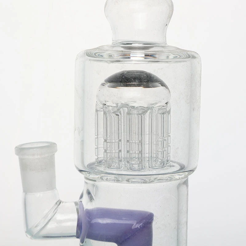 Conception unique de verre en verre de fumer le narguilé tuyau tuyau d'eau bulle Percolateur de l'arbre Purple Rig DAB