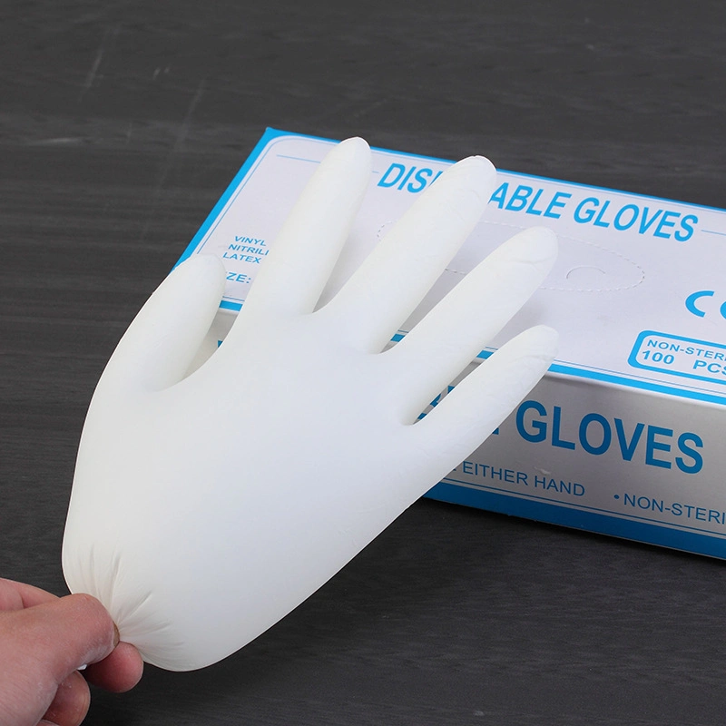 High quality/High cost performance White Disposable Gloves Powder Free Non Sterile Nitrile Examination Gloves