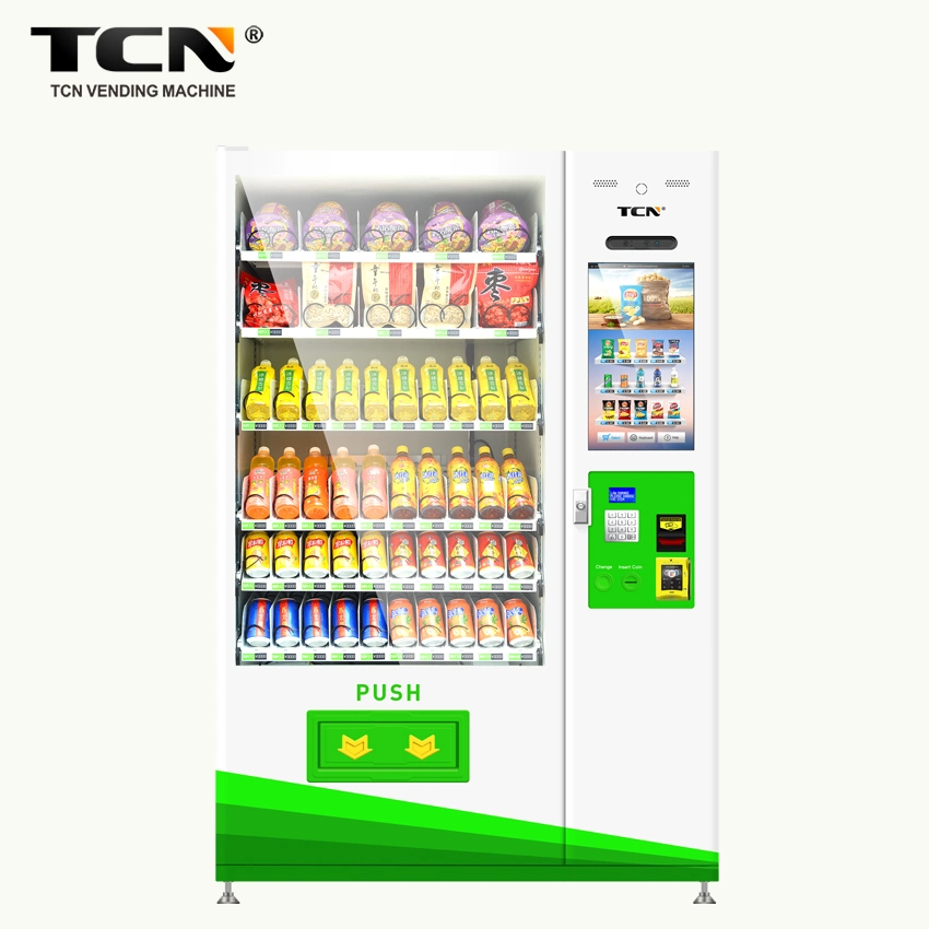 Tcn 22inch Advertising Screen Drink&amp; Snack Vending Machine Remote Control System