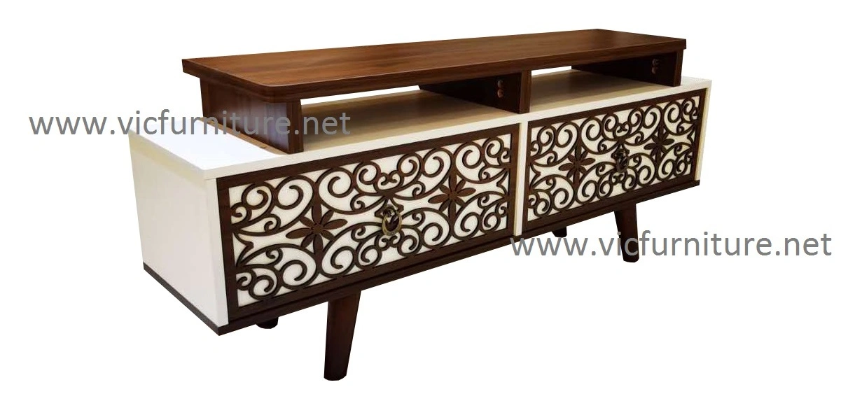 TV Stand Nouveau Design Promotion Vente Chaude Remise Conception CNC Moderne Prix Bas Mobilier de Maison