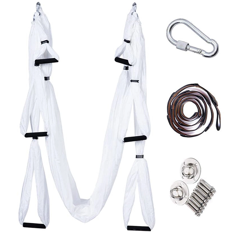 New OEM Private Label Manufacturing Aerial Yoga Swing with Ceiling Mounting Kit Daisy Chain