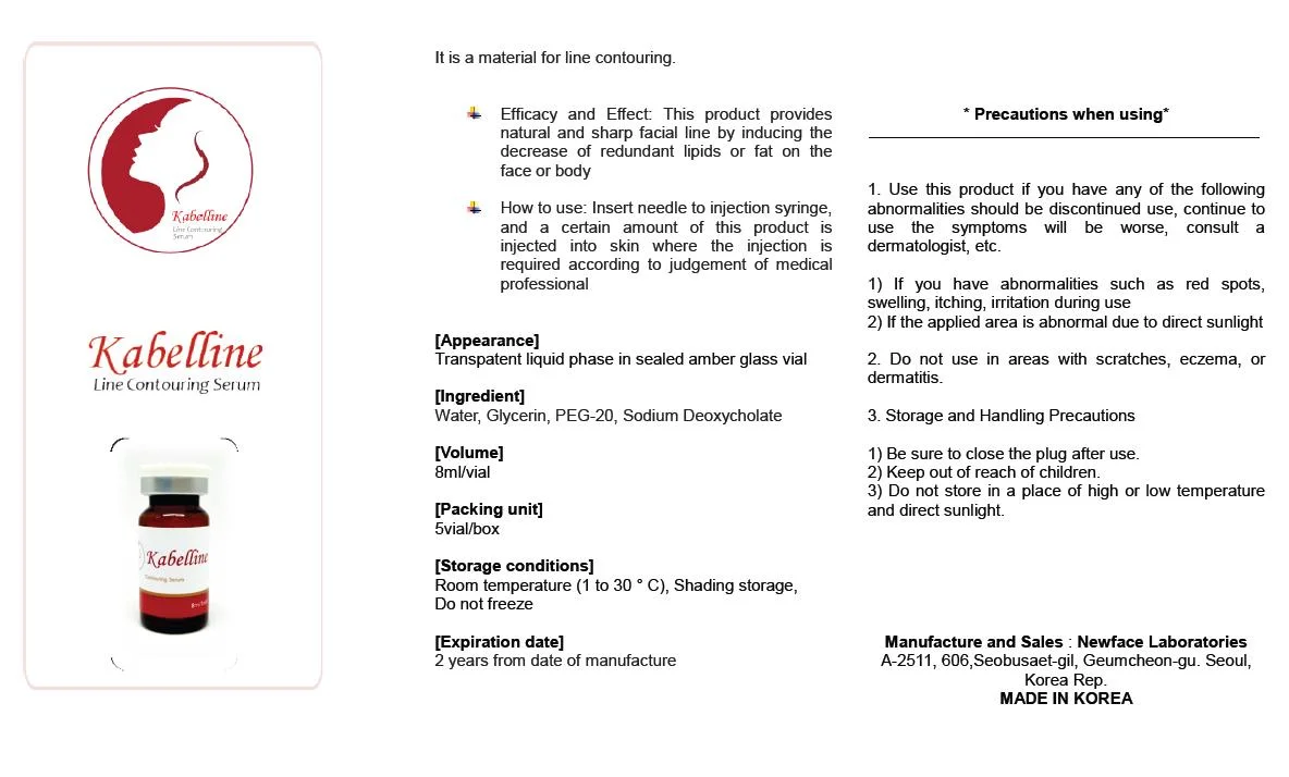 2021 Salelipolytic Kabelline caliente Solución Mesoterapia Kabelline inyección de la pérdida de peso