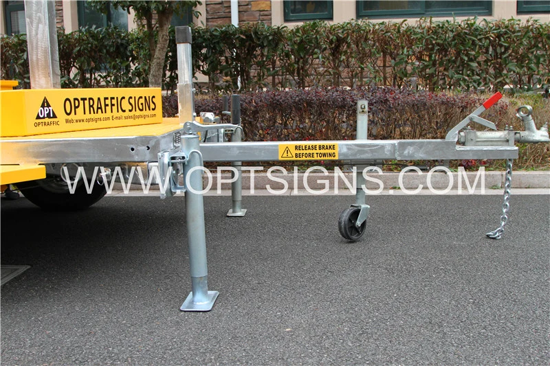 Optraffic Motorway Mobile Solar Power Changeable Color Vms Road Sign Trailer Board Sizes