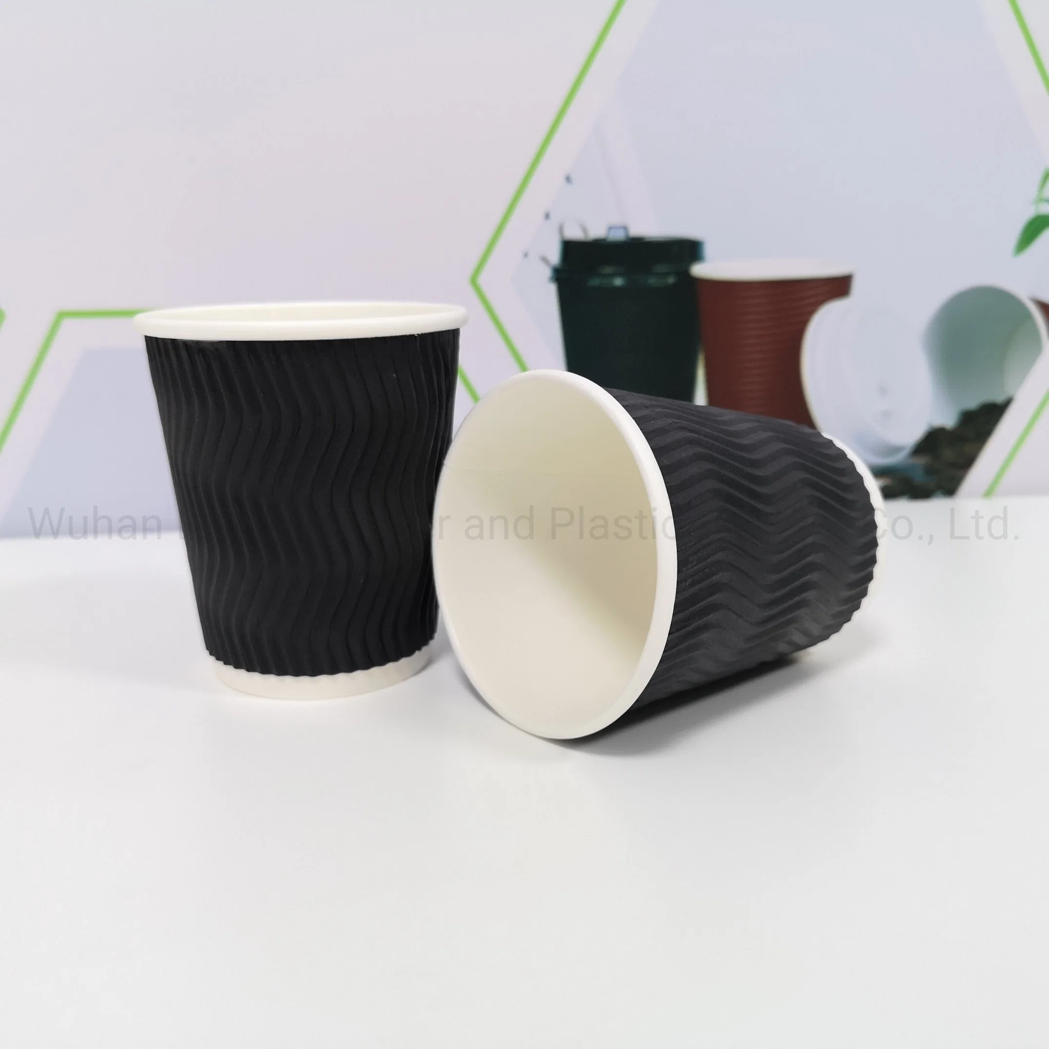 Various Sizes Customized Single Wall/ Double Wall/ Ripple Wall Disposable Paper Cups for Hot Beverage Coffee/ Tea/ Milk Tea