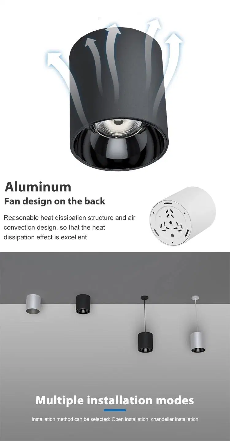 Newly Designed 10W 20W 30W 40W 50W IP65 Pendant Spotlight for High Altitude Dedicated LED Surface Mounted Downlight in Shopping Centers and Hotel Lobbies