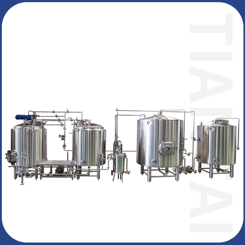 1000L 2-Vessel Hot Water Tank Full Automatic Controlled Beer Brewing Equipment