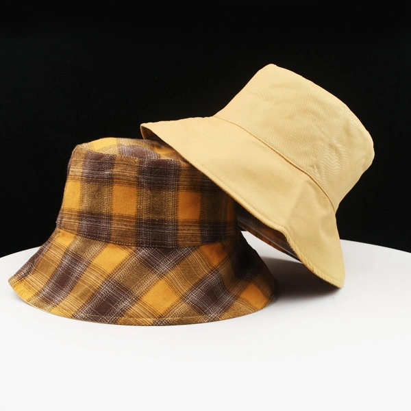 Reversible Wear Casual Colourful Cotton Bucket Hat Cap