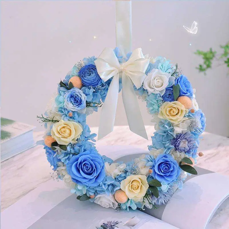 Wholesale Beautiful Wreath Real Touch Flower Artificial Flowers Wreath for Wedding Decoration Home Party Decoration