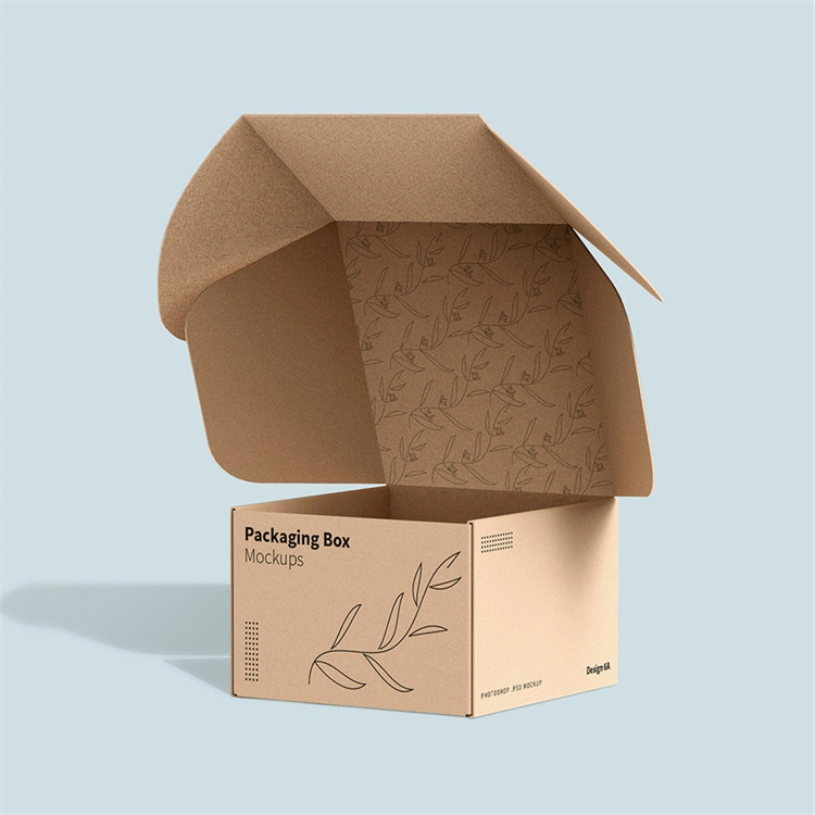 Экологичная роскошная печать с обеих сторон Настраиваемый логотип Картон Kraft гофрированная бумага E-Commerce Бизнес Упаковка Почтовые ящики
