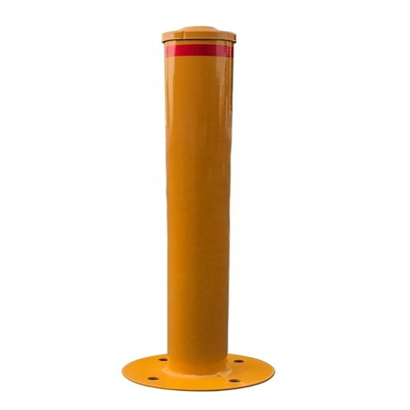 Rojo y amarillo 600mm Tamaño extraíble Acero inoxidable bloqueable extraíble Bollard buena venta