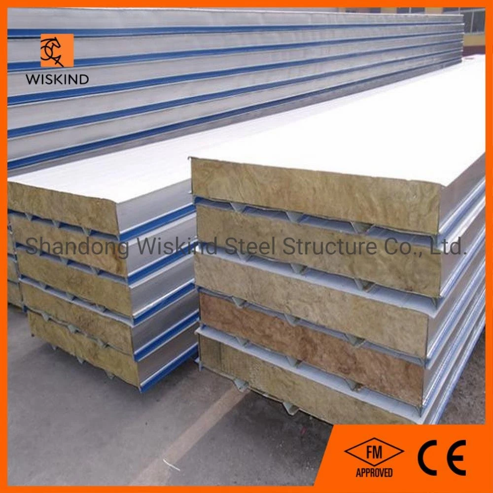 Fire Resistance Sound Absorption Glass Wool Rock Wool Composite Board for Warehouse Construction