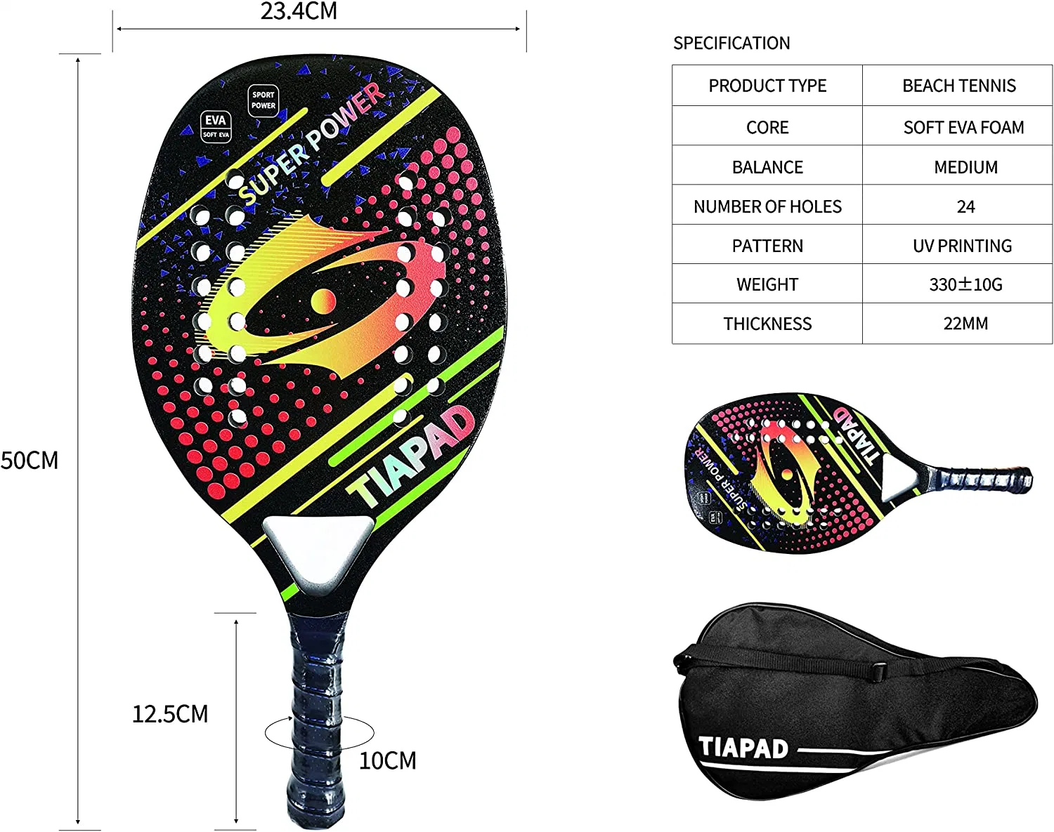 Best Price 320g EVA Core Foam Logo Customized Original Factory Supply Short Delivery Time Decal Printing Beach Tennis Rackets Beach Paddle Tennis