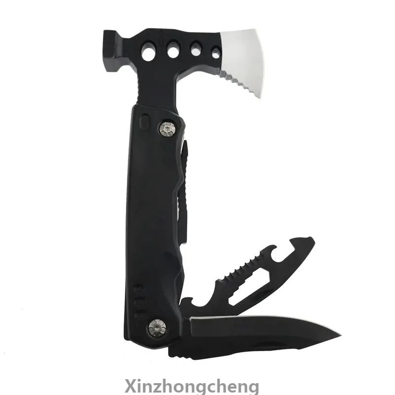 Multifunctional Axe Hammer Pliers with Flint and Steel Multitool Axe