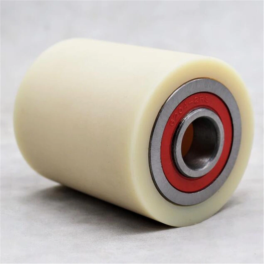 80X70mm Pallet Truck Nylon Roller Wheel 1 Ton Load