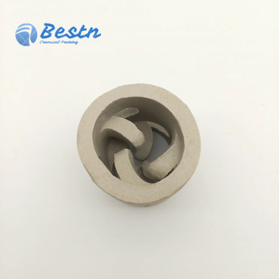 25mm 50mm Chemical Random Tower Packing Ceramic Pall Ring