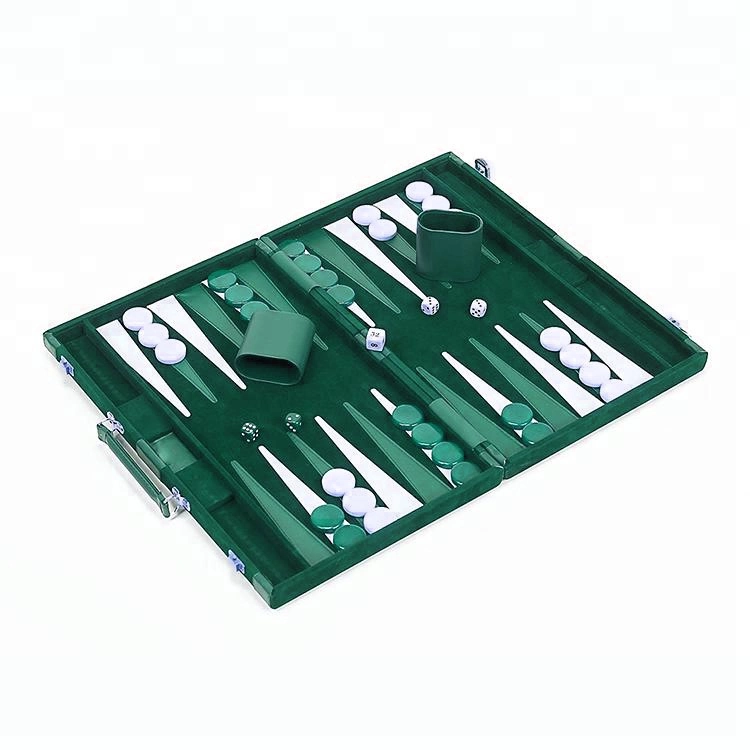 Hochwertiges Samtbackgammon-Set, kundenspezifischer Backgammon-Vorstand-OrientaleBackgammon